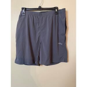 eddie bauer sport mens shorts large gray lined active fit
